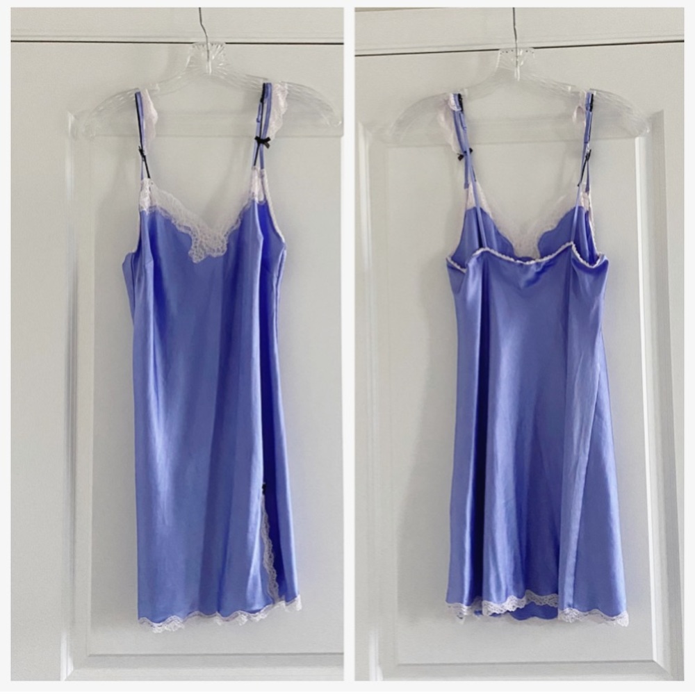 Victoria’s Secret Purple and Black Lace Slip Dress